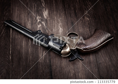 Old West gun. Percussion Army Revolver 113335779