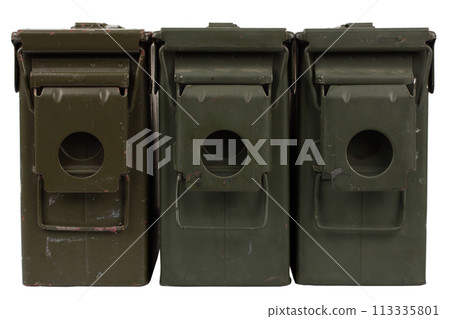 US army green metal .30 cal ammo boxes. 113335801