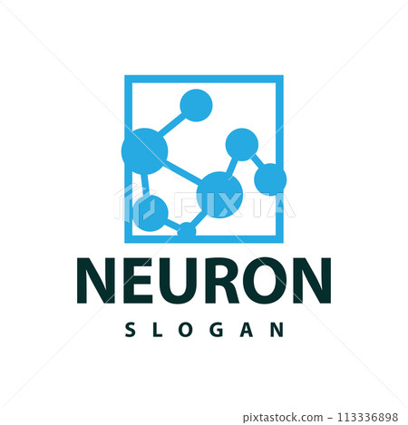 Neuron logo simple design network cel technology particles template Illustration Neuron logo simple design network cel technology particles template Illustration 113336898