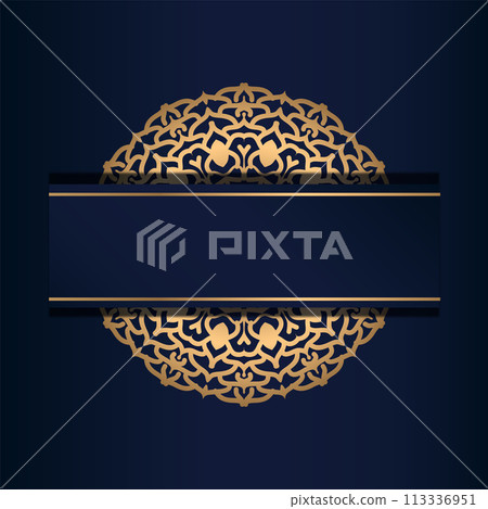 Simple Luxury Decorative Mandala Template Background Illustration Floral Mandala Art Design 113336951