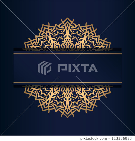 Simple Luxury Decorative Mandala Template Background Illustration Floral Mandala Art Design 113336953