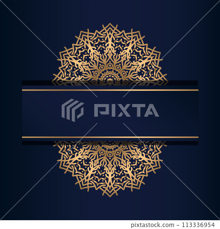 Simple Luxury Decorative Mandala Template Background Illustration Floral Mandala Art Design 113336954