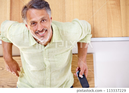 Portrait, happy or mature man with phone for social media, message or news with notification or smile. Technology, top or senior entrepreneur with mobile app for networking, communication or text Portrait, happy or mature man with phone for social media, message or news with notification or smile. Technology, top or senior entrepreneur with mobile app for networking, communication or text 113337229