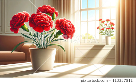 Red carnation 113337811