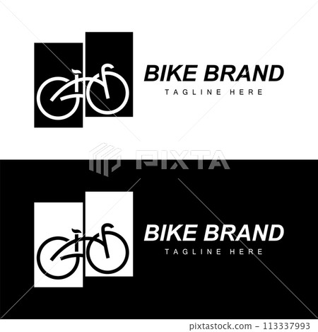 Sport bicycle logo design simple vehicle bike silhouette icon vector 113337993