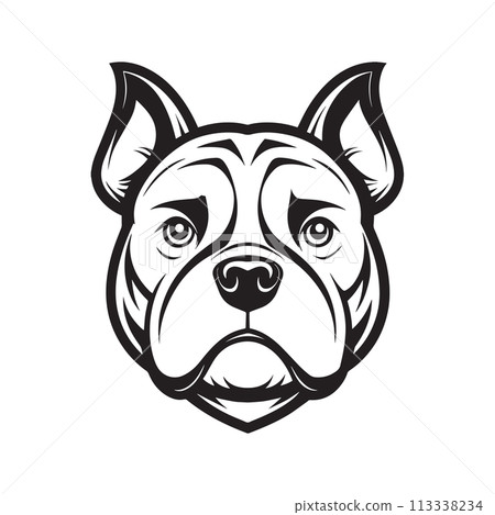 English Bulldog Face Illustration Outline Line Art Drawing Logo Artwork Clipart Isolated for Endearing Branding English Bulldog Face Illustration Outline Line Art Drawing Logo Artwork Clipart Isolated for Endearing Branding 113338234