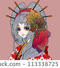 加拿大 x 花魁 OIRAN 日服可愛女孩插畫 113338725