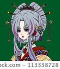金屬x名妓插畫可愛又酷的女孩 113338728