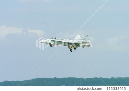 US Navy F/A-18C Hornet taking off US Navy F/A-18C Hornet taking off 113338913