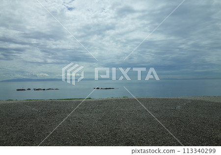 俯瞰下北半島的風景_函館 俯瞰下北半島的風景_函館 113340299