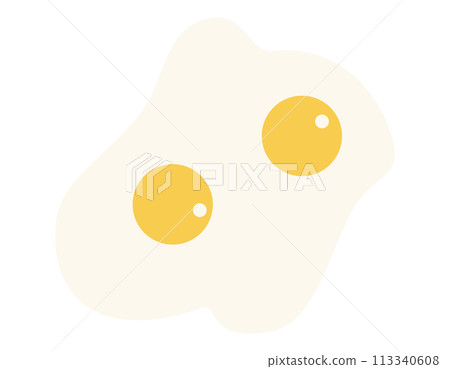 兩個煎蛋圖示素材 兩個煎蛋圖示素材 113340608