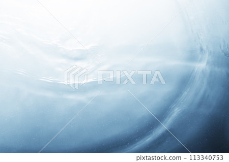 Moving, transparent water and water surface 113340753