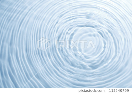 Moving, transparent water and water surface 113340799