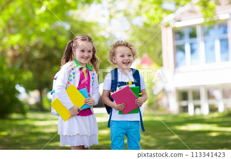 Children going back to school, year start Children going back to school, year start 113341423