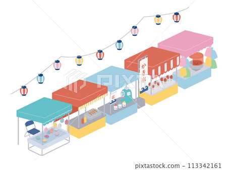 日本祭攤位插畫 113342161