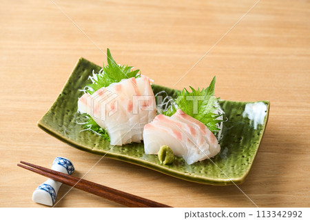 紅鯛魚生魚片 113342992