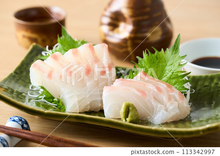 紅鯛魚生魚片 113342997