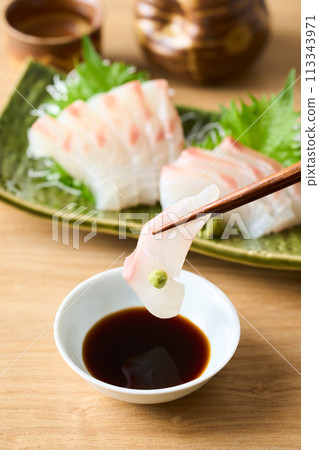 醬油紅鯛魚刺身 113343971