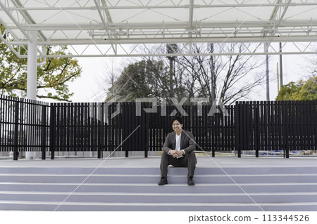 Portrait of a man in a casual suit Portrait of a man in a casual suit 113344526