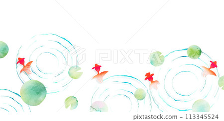 金魚牽牛花夏季日本圖案背景 金魚牽牛花夏季日本圖案背景 113345524