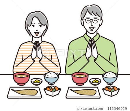 將收到的高級夫婦 113346929