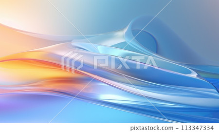 The abstract picture of silky colourful crystal clear satin or fabric. AIGX01. 113347334