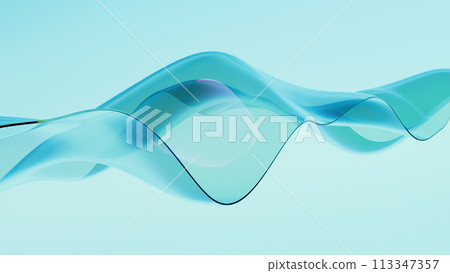 Fluid Glass Elegance in Soft Blue 3D-Render Fluid Glass Elegance in Soft Blue 3D-Render 113347357