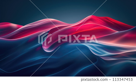 A abstract picture of two colours of blue and red in form of the fabric. AIGX01. A abstract picture of two colours of blue and red in form of the fabric. AIGX01. 113347453