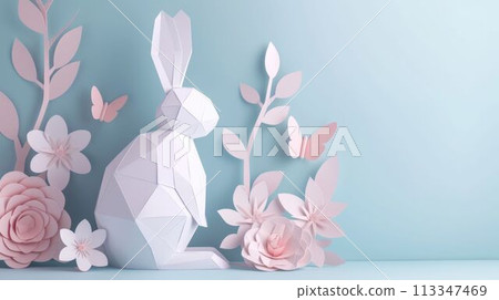 Toy rabbit inside a plastic Easter egg electric blue color AIG42E Toy rabbit inside a plastic Easter egg electric blue color AIG42E 113347469