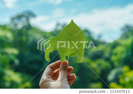 nature art of leaf carved into animal shape aigx04 nature art of leaf carved into animal shape aigx04 113347613