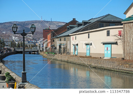 Otaru Canal and Warehouses in Spring Otaru Canal and Warehouses in Spring 113347786
