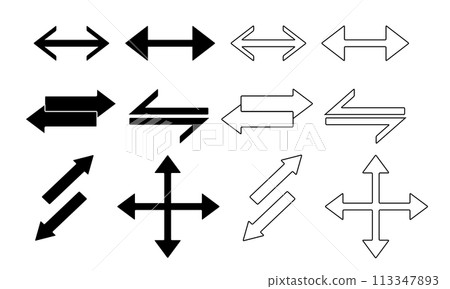 雙向箭頭插圖集 雙向箭頭插圖集 113347893