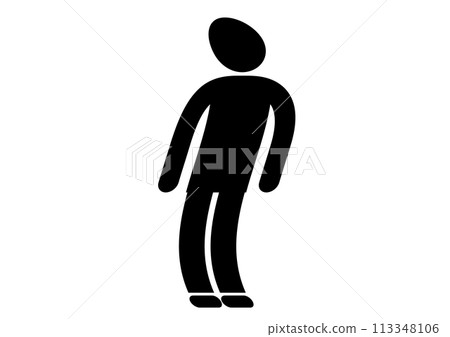 疲倦和頭暈的象形圖。在心理創傷中勉強存活的人。 疲倦和頭暈的象形圖。在心理創傷中勉強存活的人。 113348106