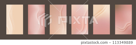 Nude gradient. Pastel nude background set, modern gradient vector design. Trendy screen. Nude gradient. Pastel nude background set, modern gradient vector design. Trendy screen. 113349889
