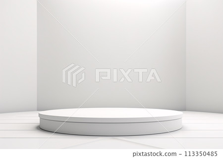 3D white podium mockup is perfect for creating professional product displays with a minimalist and modern aesthetic 3D white podium mockup is perfect for creating professional product displays with a minimalist and modern aesthetic 113350485