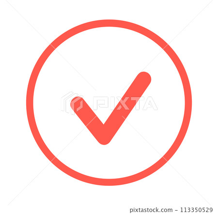 A simple red check mark A simple red check mark 113350529