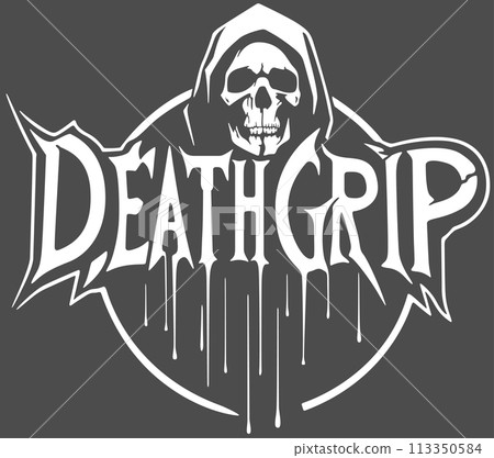 Death in a Hooded Cloak with Inscription 113350584