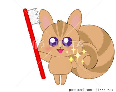 動物刷牙的插圖 113350685