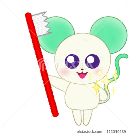 動物刷牙的插圖 113350689