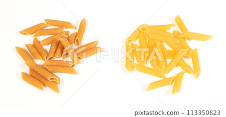 Pasta Penne Rigate (whole-weat and regular pasta) 113350823