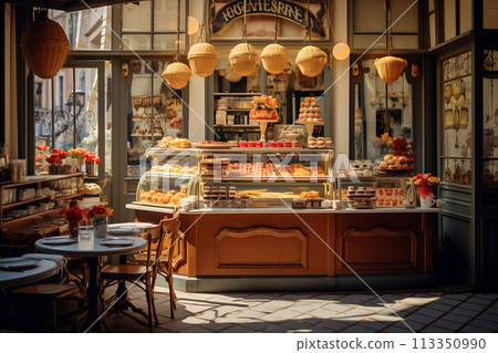 Decadent Delights: A French Patisserie's Display 113350990