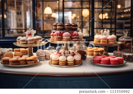 Gourmet Pastries on Display 113350992