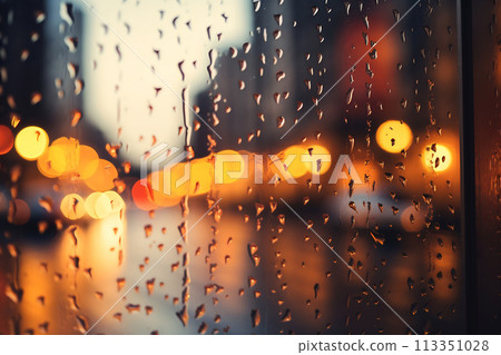 Raindrop Melody on Twilight Window 113351028