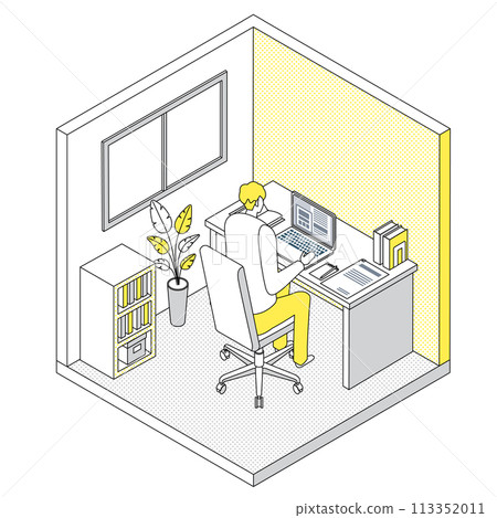Isometric_Men 遠距工作 Isometric_Men 遠距工作 113352011