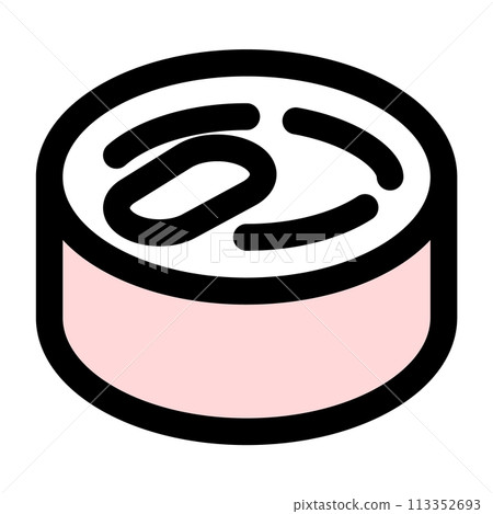 簡單可愛的罐頭插畫 113352693