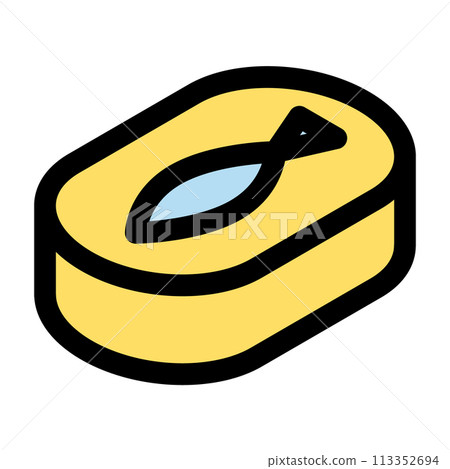 Simple canned fish illustration Simple canned fish illustration 113352694