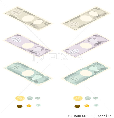 現金的等距插圖 113353127