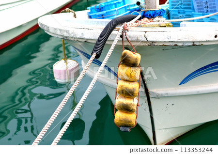 The bow of a whitebait fishing boat 113353244