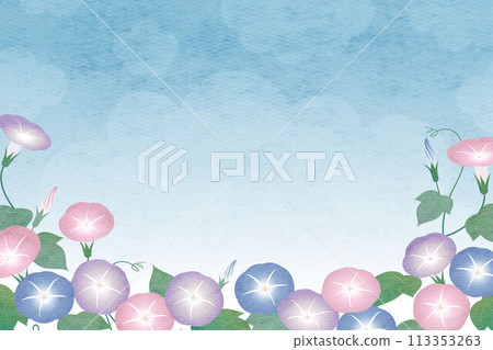 Summer sky and morning glory (Japanese paper) Summer sky and morning glory (Japanese paper) 113353263