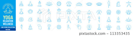 yoga, icon, icons 113353435